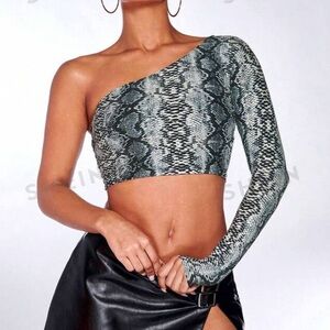 Shein Snakeskin Crop Top